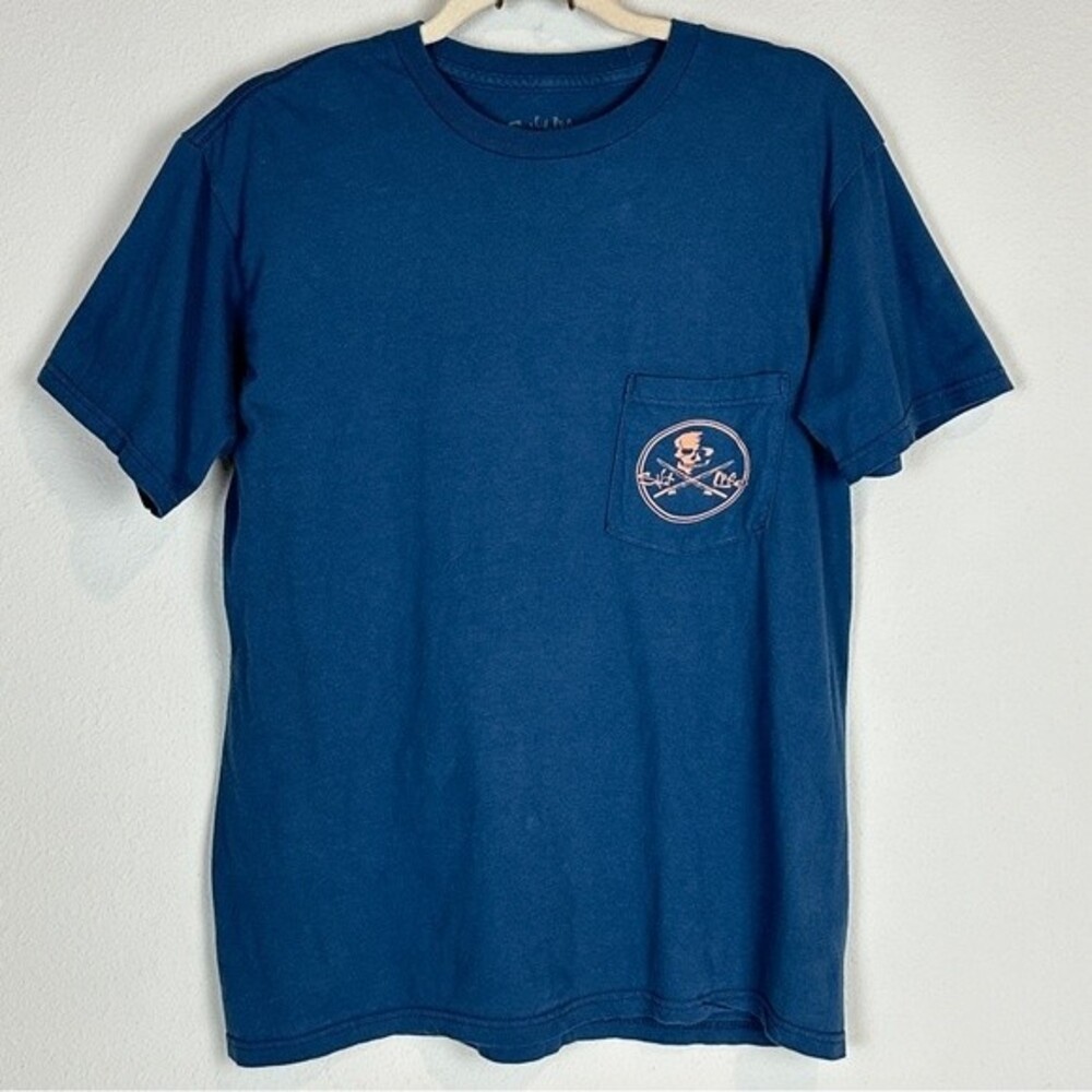 Salt Life Blue Short Sleeve Pocket Skull T-shirt M